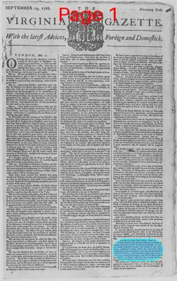 Page thumbnail for The Virginia Gazette