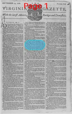Page thumbnail for The Virginia Gazette