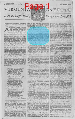 Page thumbnail for The Virginia Gazette