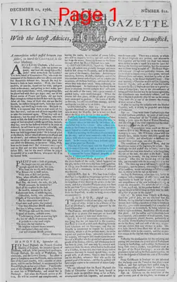 Page thumbnail for The Virginia Gazette