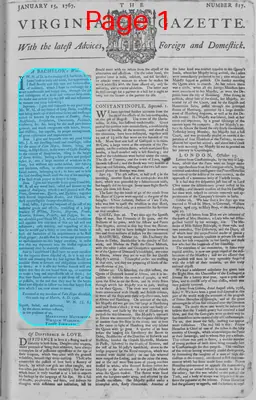 Page thumbnail for The Virginia Gazette