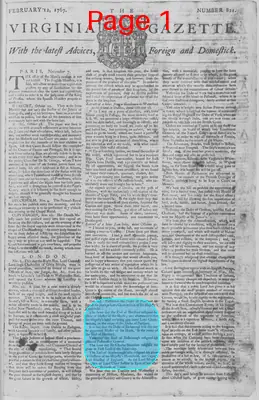 Page thumbnail for The Virginia Gazette