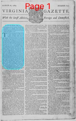 Page thumbnail for The Virginia Gazette