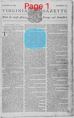 Page thumbnail for The Virginia Gazette