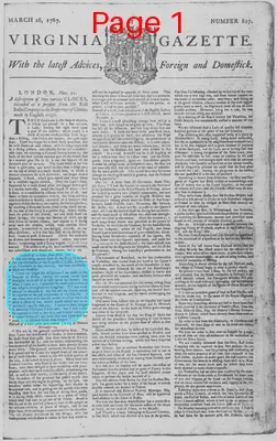 Page thumbnail for The Virginia Gazette