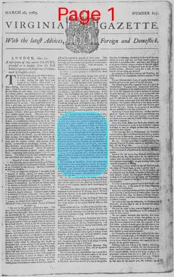 Page thumbnail for The Virginia Gazette