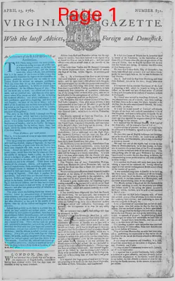 Page thumbnail for The Virginia Gazette