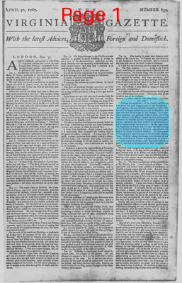 Page thumbnail for The Virginia Gazette