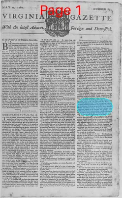 Page thumbnail for The Virginia Gazette