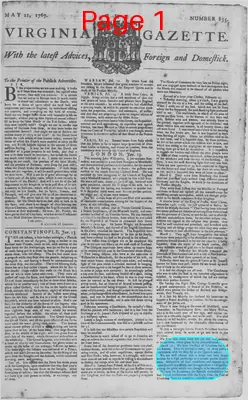 Page thumbnail for The Virginia Gazette