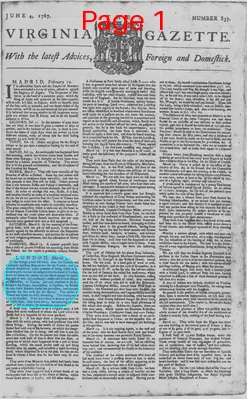 Page thumbnail for The Virginia Gazette