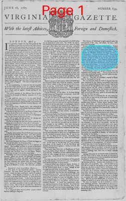 Page thumbnail for The Virginia Gazette