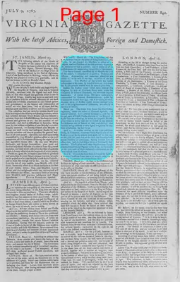 Page thumbnail for The Virginia Gazette
