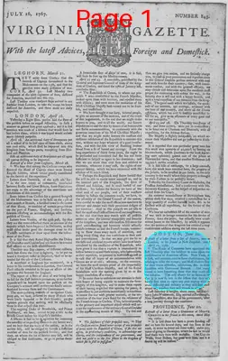 Page thumbnail for The Virginia Gazette