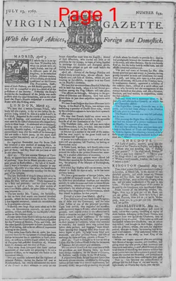 Page thumbnail for The Virginia Gazette