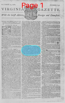Page thumbnail for The Virginia Gazette