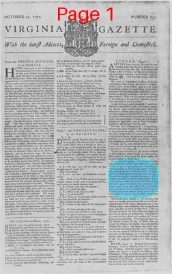 Page thumbnail for The Virginia Gazette