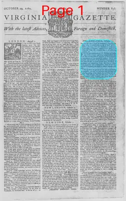 Page thumbnail for The Virginia Gazette