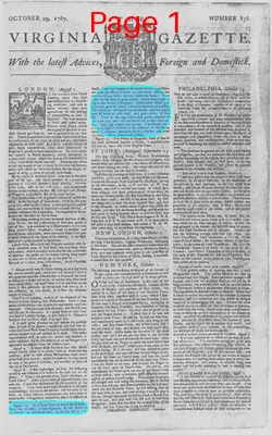 Page thumbnail for The Virginia Gazette