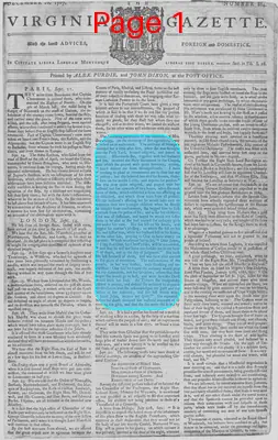Page thumbnail for The Virginia Gazette