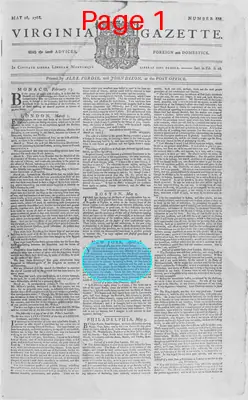 Page thumbnail for The Virginia Gazette