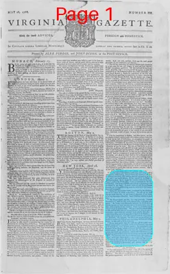 Page thumbnail for The Virginia Gazette