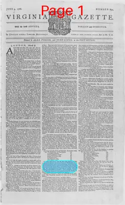 Page thumbnail for The Virginia Gazette