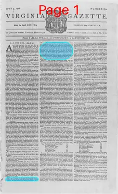 Page thumbnail for The Virginia Gazette