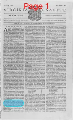 Page thumbnail for The Virginia Gazette