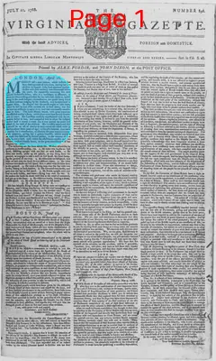 Page thumbnail for The Virginia Gazette