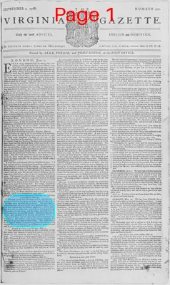 Page thumbnail for The Virginia Gazette
