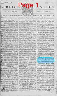 Page thumbnail for The Virginia Gazette
