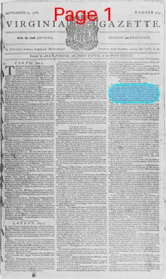 Page thumbnail for The Virginia Gazette