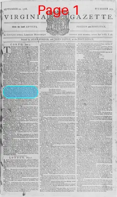 Page thumbnail for The Virginia Gazette