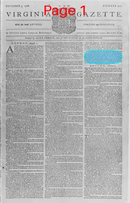 Page thumbnail for The Virginia Gazette