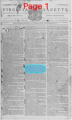 Page thumbnail for The Virginia Gazette
