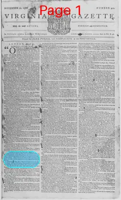 Page thumbnail for The Virginia Gazette