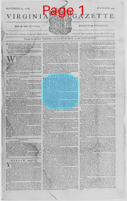 Page thumbnail for The Virginia Gazette