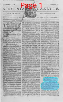 Page thumbnail for The Virginia Gazette
