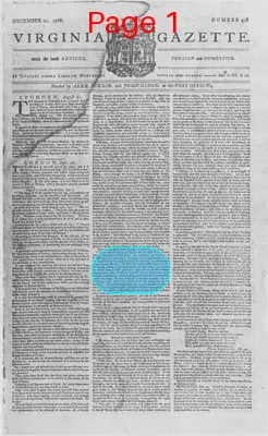 Page thumbnail for The Virginia Gazette