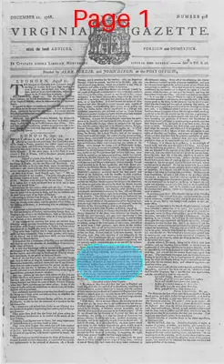 Page thumbnail for The Virginia Gazette