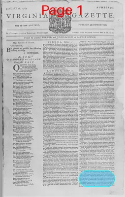 Page thumbnail for The Virginia Gazette
