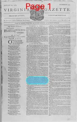 Page thumbnail for The Virginia Gazette
