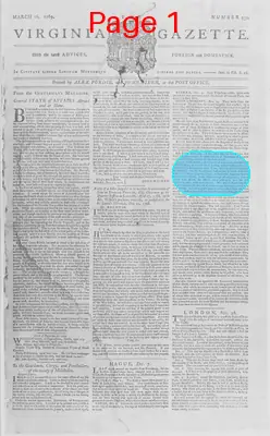 Page thumbnail for The Virginia Gazette