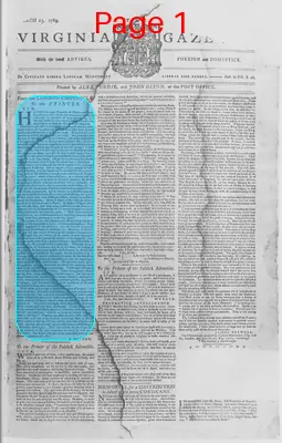 Page thumbnail for The Virginia Gazette