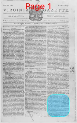 Page thumbnail for The Virginia Gazette