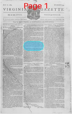 Page thumbnail for The Virginia Gazette