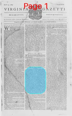 Page thumbnail for The Virginia Gazette