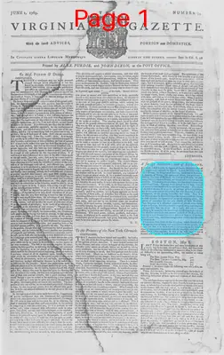 Page thumbnail for The Virginia Gazette