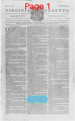 Page thumbnail for The Virginia Gazette